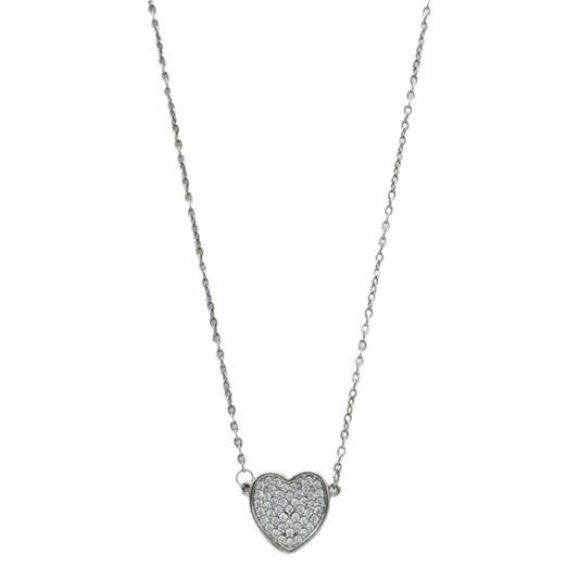 Stainless Steel Necklace With Double Heart Lockets [Attached With Magnets]