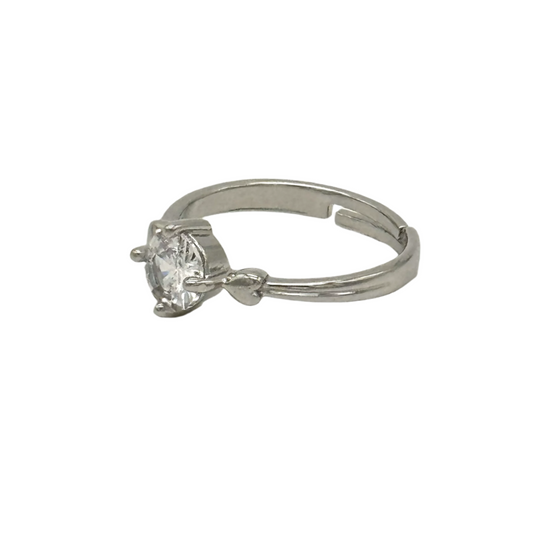 925 Sterling Silver Ring With  Zircon Stone[R104]